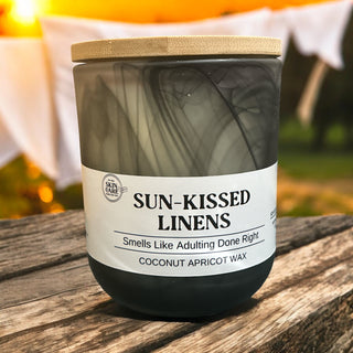 Close-up of M&S Skin Care Candles – Handmade with natural ingredients.