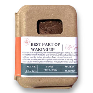 Close-up of Best Part of Waking Up Soap Bar – Handmade Natural Skincare