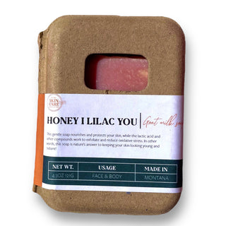 Honey I Lilac You Goat Milk Soap Bar back of soap box