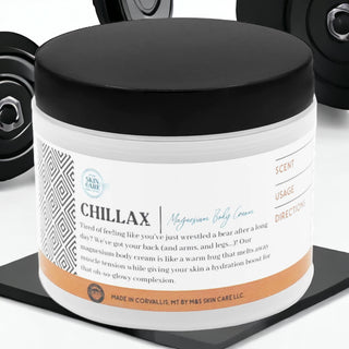 Close-up of Chillax Magnesium Body Cream – Handmade Natural Skincare