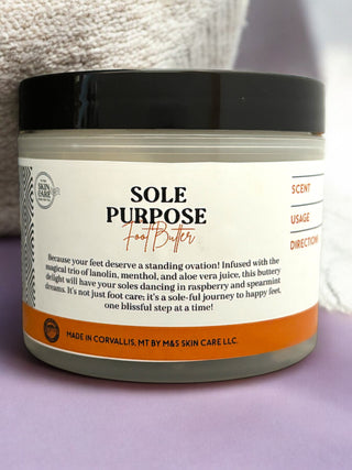 Close-up of Sole Purpose Foot Butter – Raspberry and Spearmint Scent