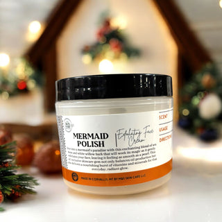 Mermaid polish, exfoliating face cream
