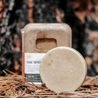 Close-up of The Sensitive Type Goat Milk Soap Bar – Handmade Natural Skincare
